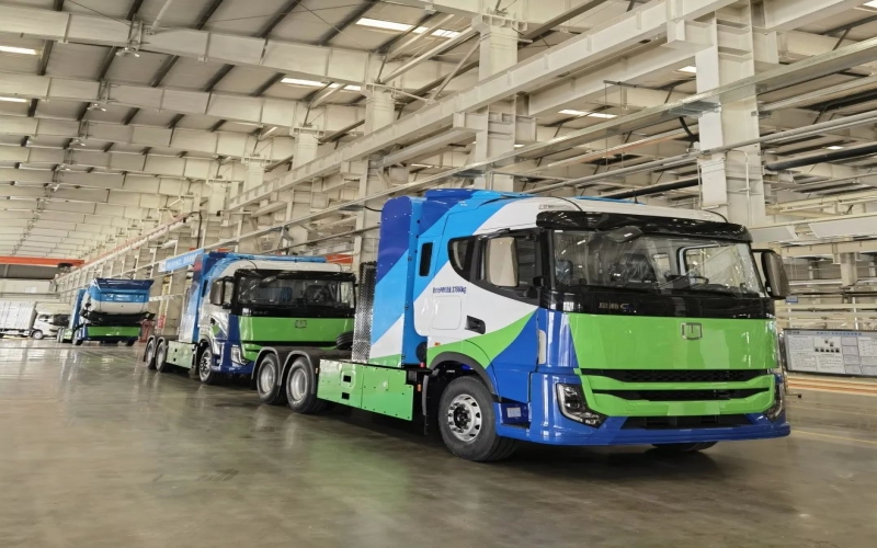 国内首批！众博(中国)新能100辆200KW氢能重卡下线